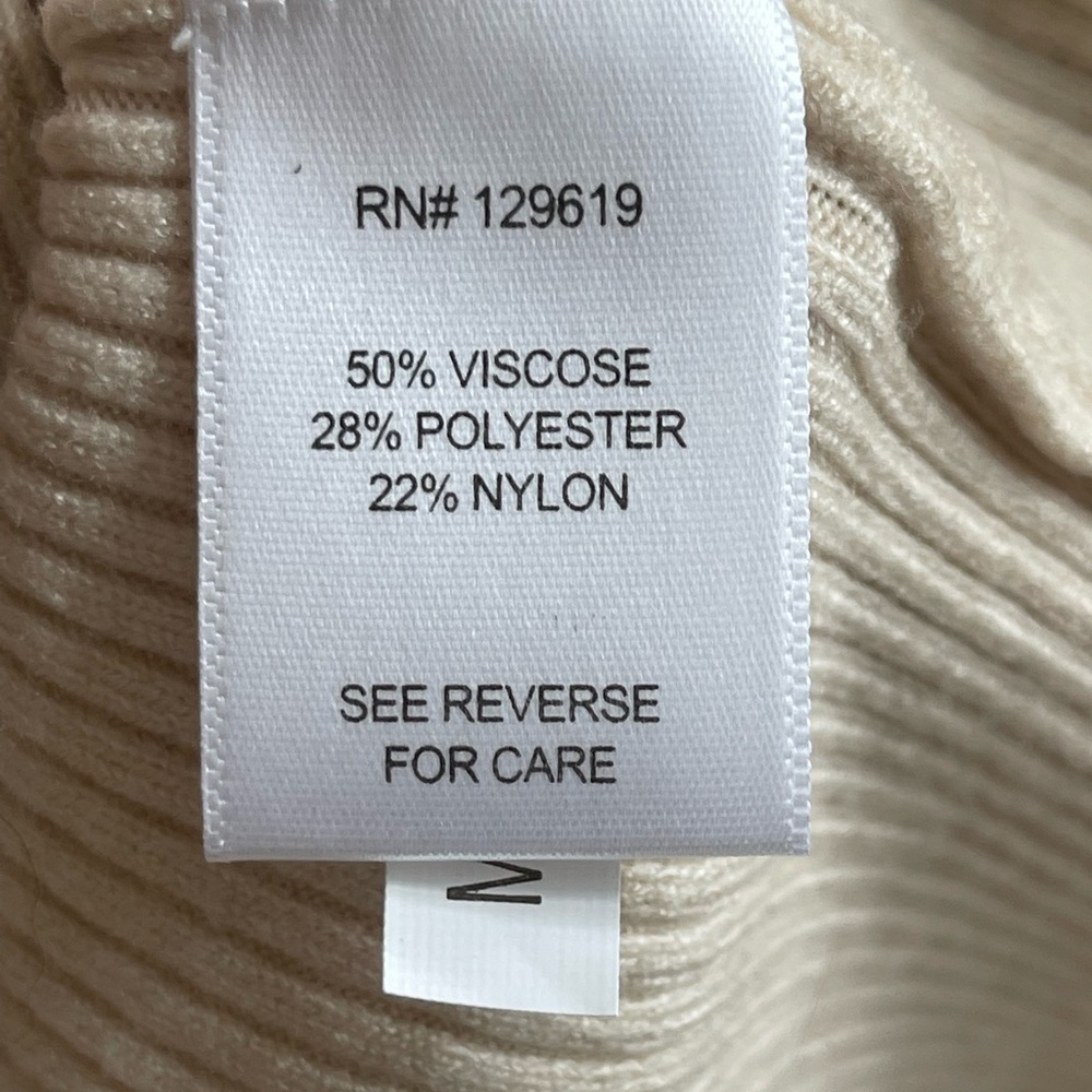 Allie Rose ribbed knit midi skirt in cream - Picture 6 of 8